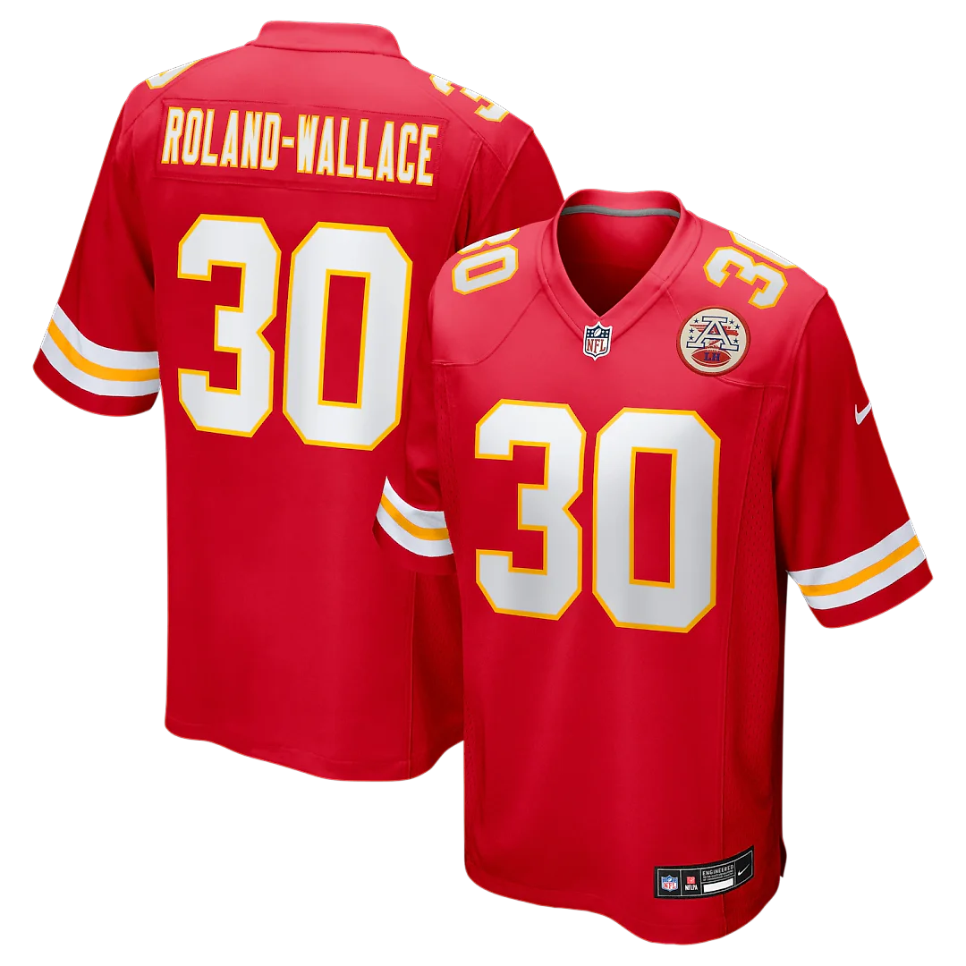 Zennovawear Chris Roland-Wallace Kansas City Chiefs Game Jersey - Red