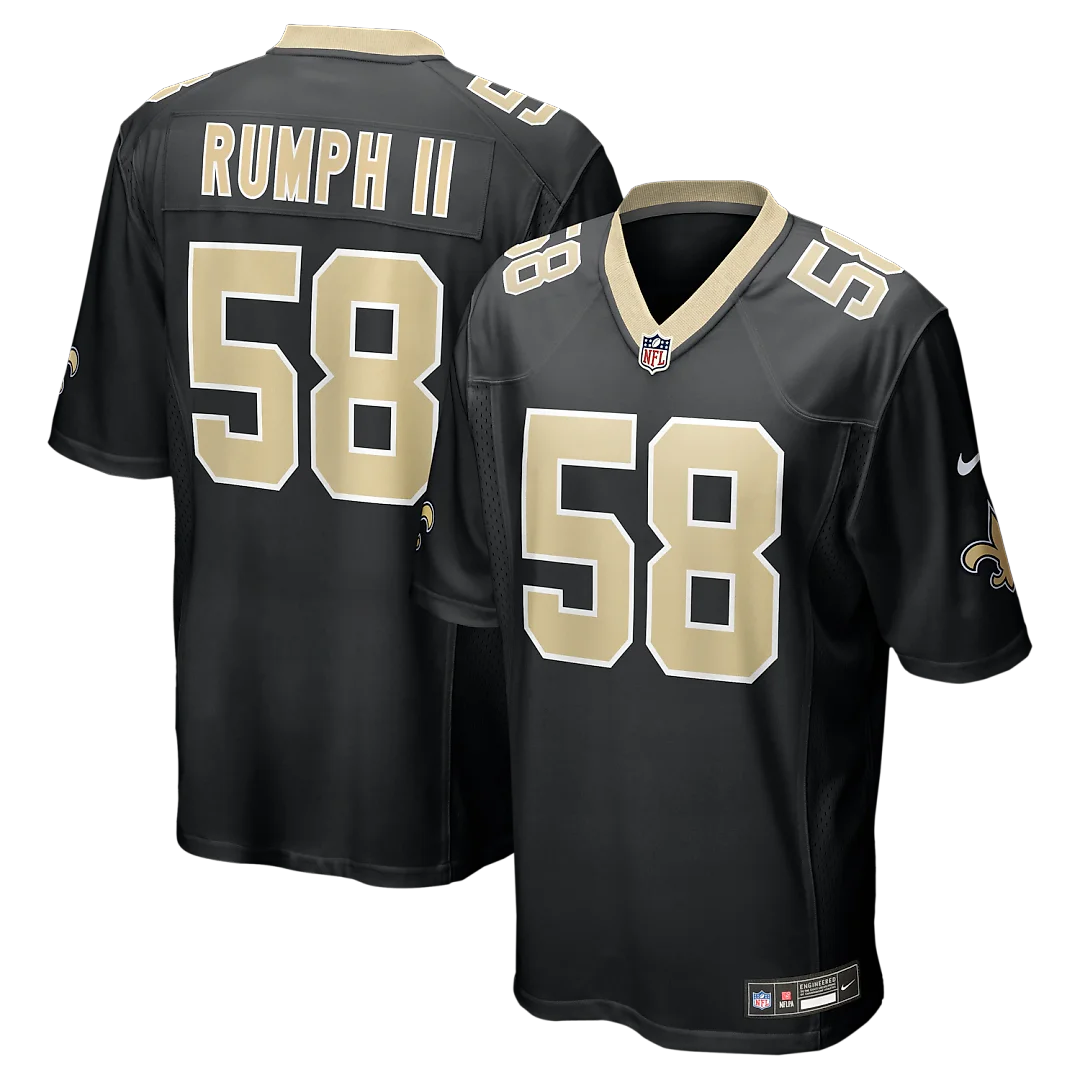 Zennovawear Chris Rumph II New Orleans Saints Team Game Jersey - Black