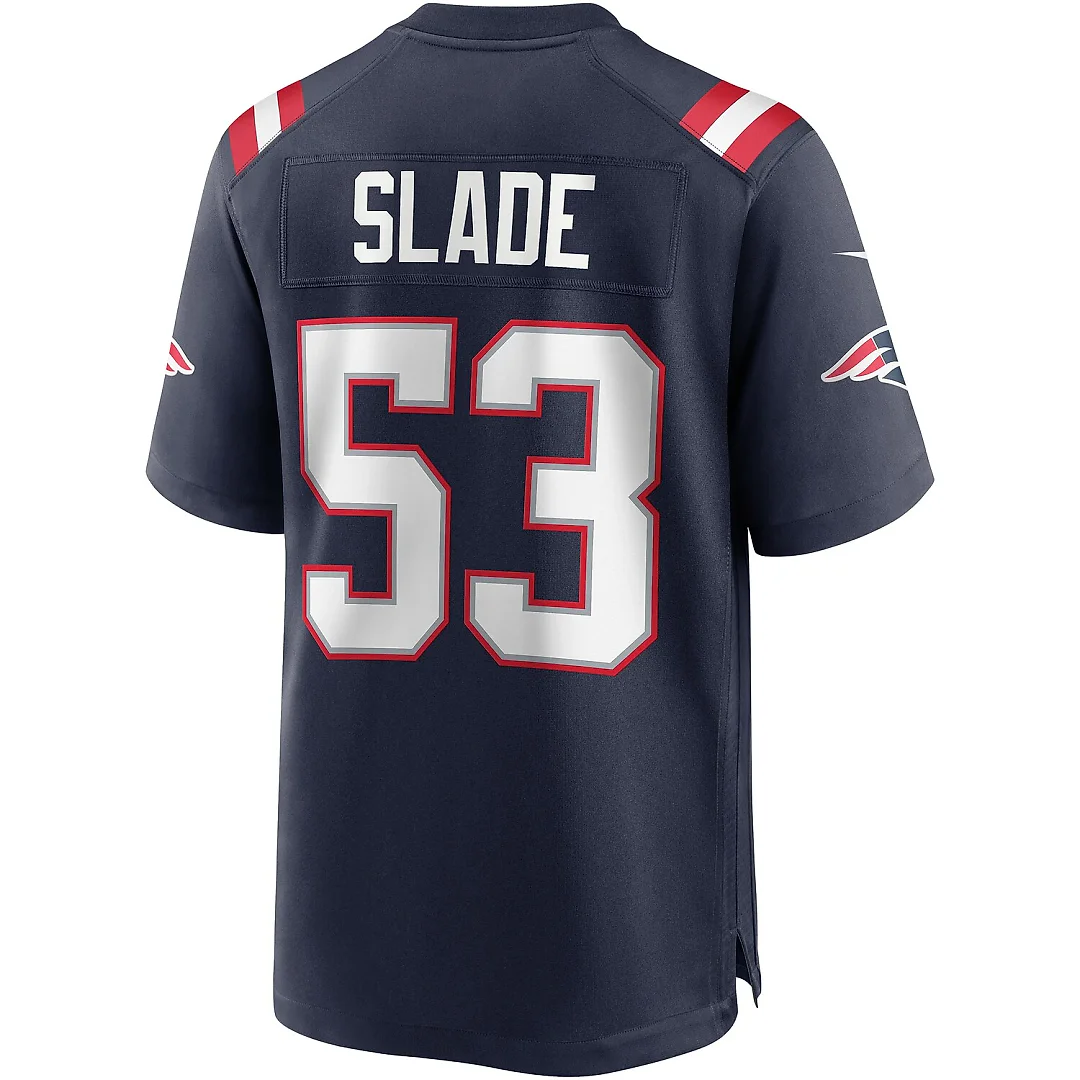 Zennovawear Chris Slade New England Patriots Game Retired Player Jersey - Navy