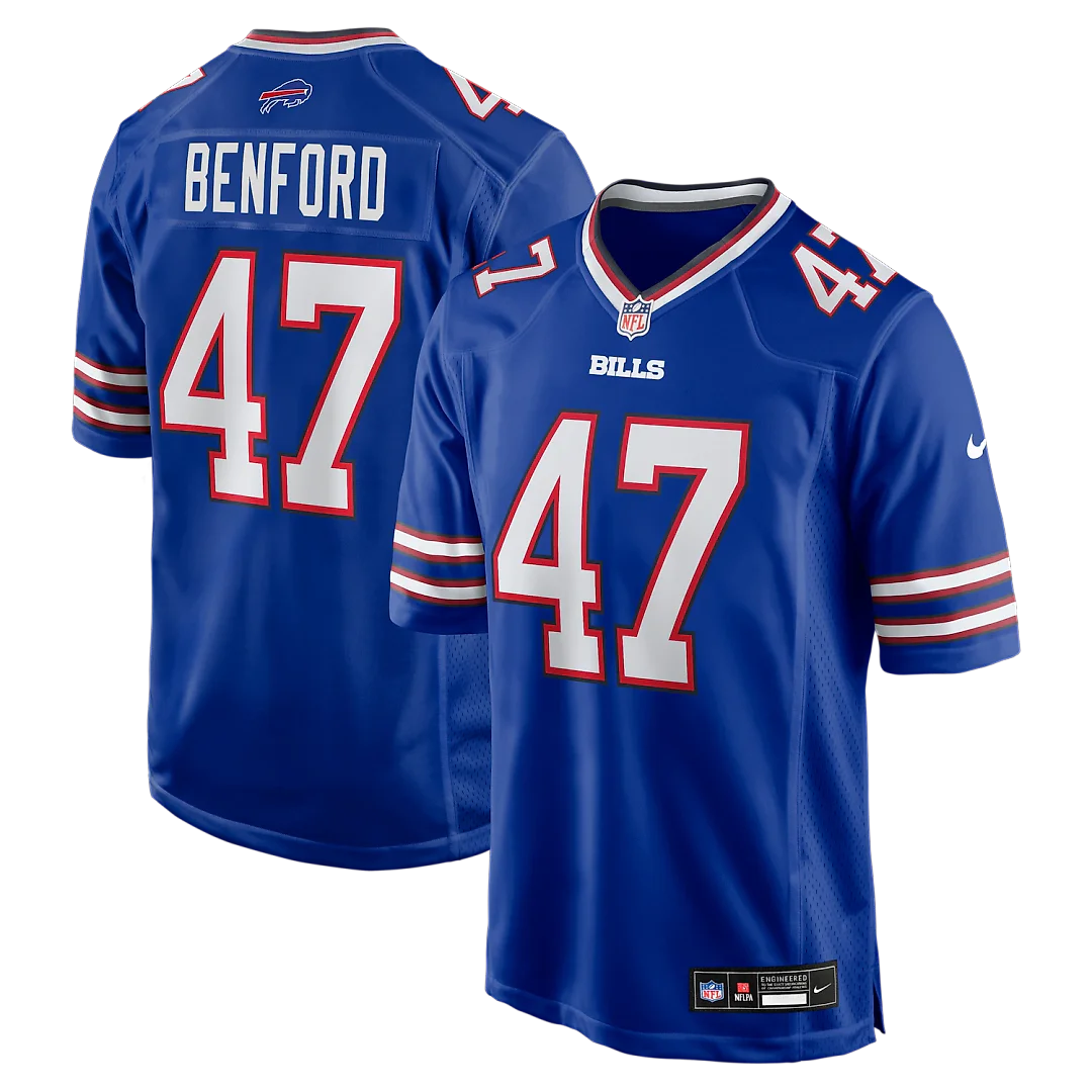 Zennovawear Christian Benford Buffalo Bills Game Jersey - Royal