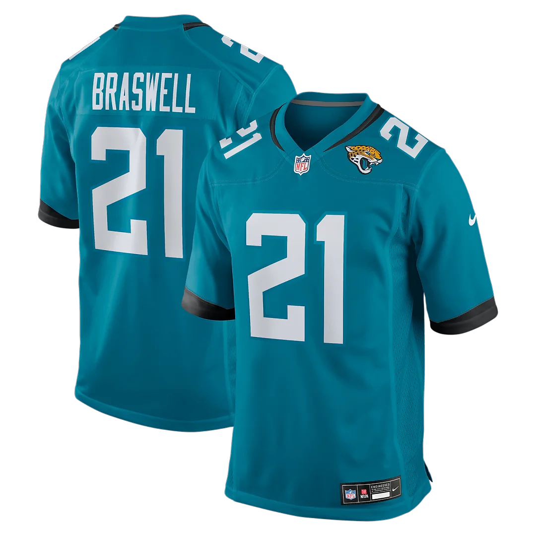 Zennovawear Christian Braswell Jacksonville Jaguars Team Game Jersey - Teal