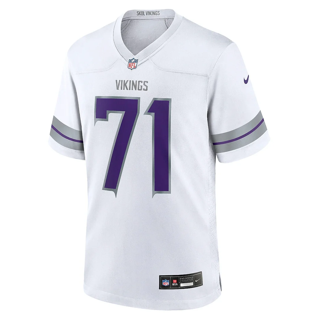 Zennovawear Christian Darrisaw Minnesota Vikings Alternate Game Jersey - White