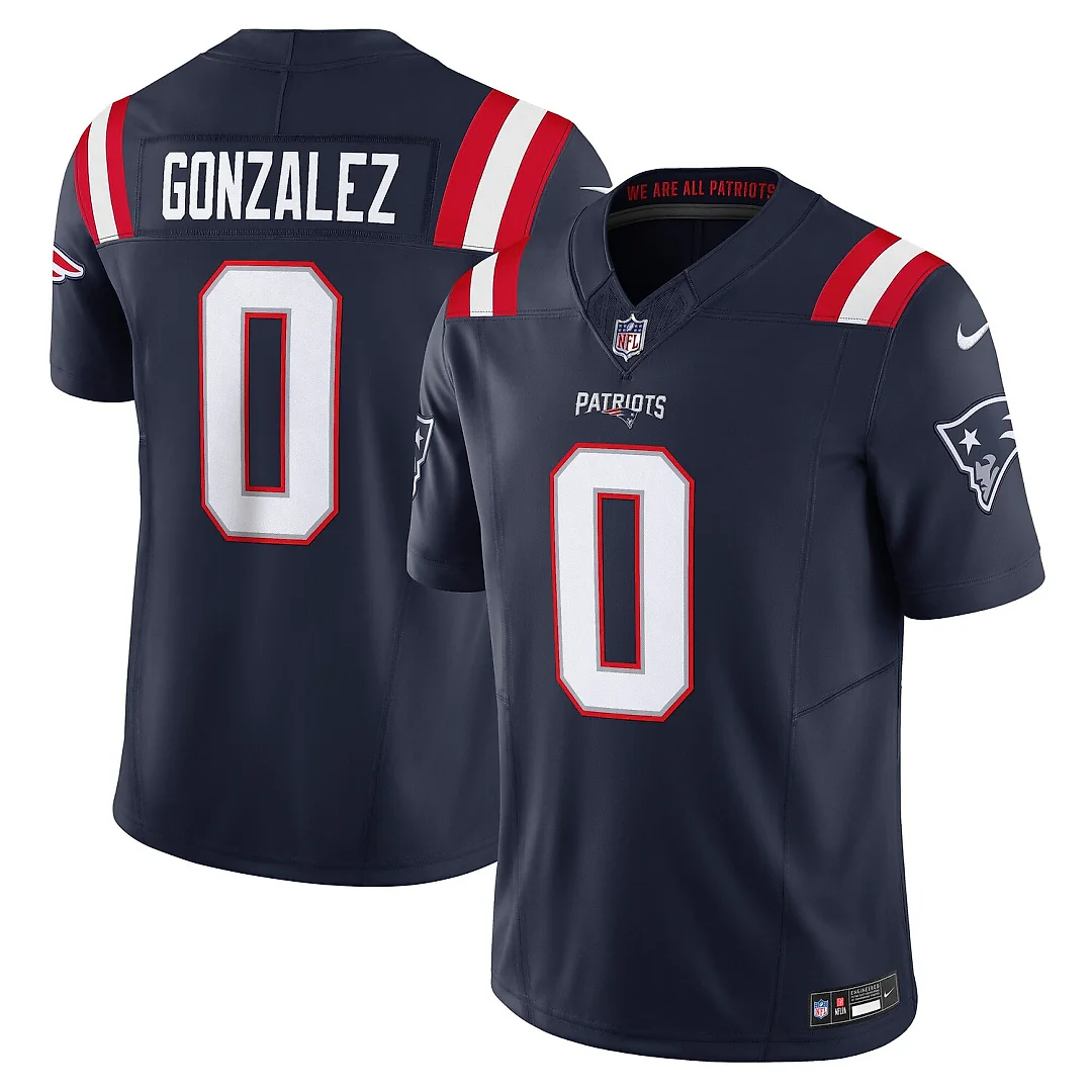 Zennovawear Christian Gonzalez New England Patriots Vapor FUSE. Limited Jersey - Navy