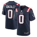 Zennovawear Christian Gonzalez New England Patriots Team Game Jersey - Navy