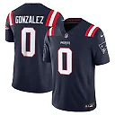 Zennovawear Christian Gonzalez New England Patriots Team Vapor FUSE. Stitched Limited Jersey - Navy