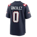 Zennovawear Christian Gonzalez New England Patriots Team Game Jersey - Navy