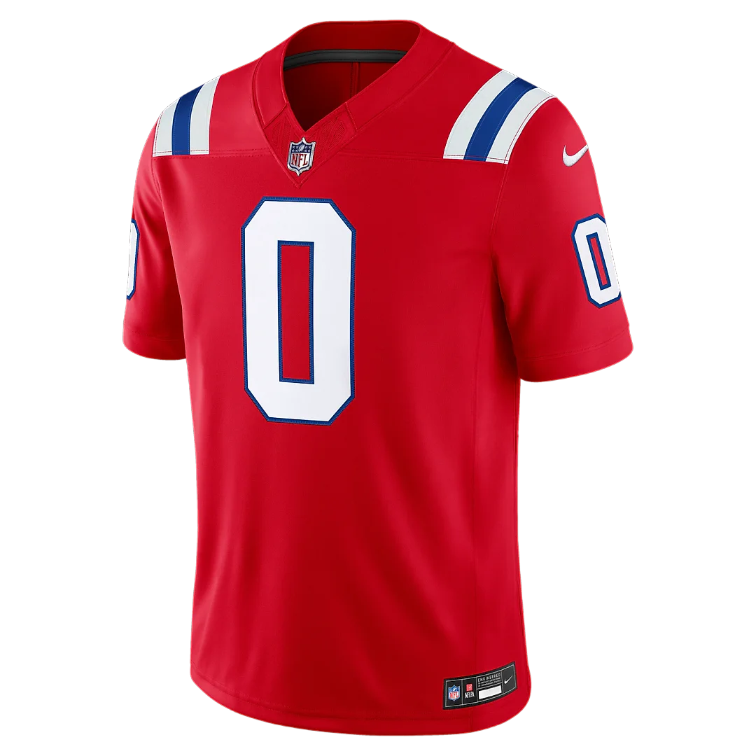 Zennovawear Christian Gonzalez New England Patriots Alternate Vapor FUSE. Stitched Limited Jersey - Red