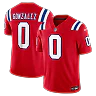 Zennovawear Christian Gonzalez New England Patriots Alternate Vapor FUSE. Stitched Limited Jersey - Red