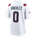 Zennovawear Christian Gonzalez New England Patriots Game Jersey - White