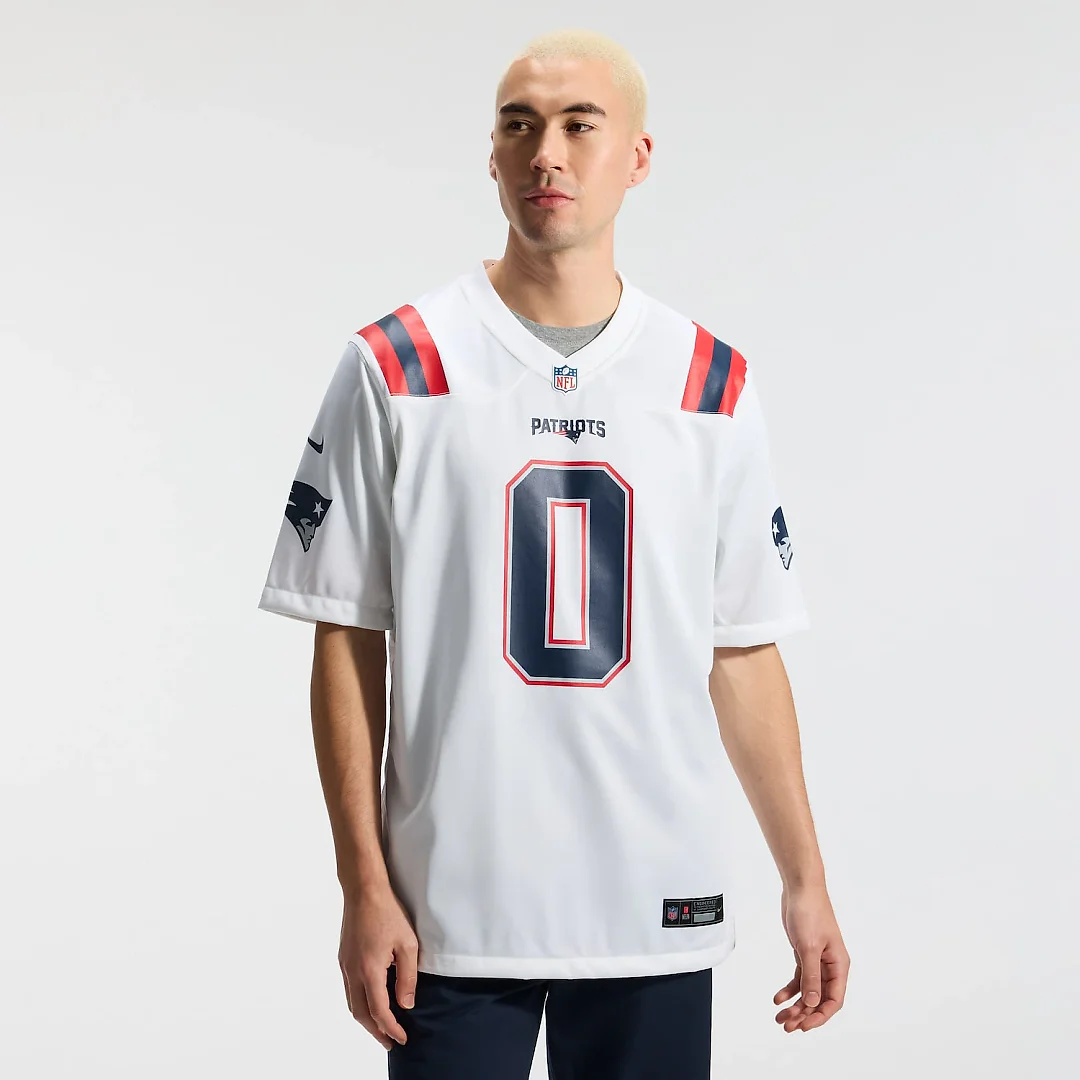 Zennovawear Christian Gonzalez New England Patriots Game Jersey - White