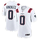 Zennovawear Christian Gonzalez New England Patriots Game Jersey - White