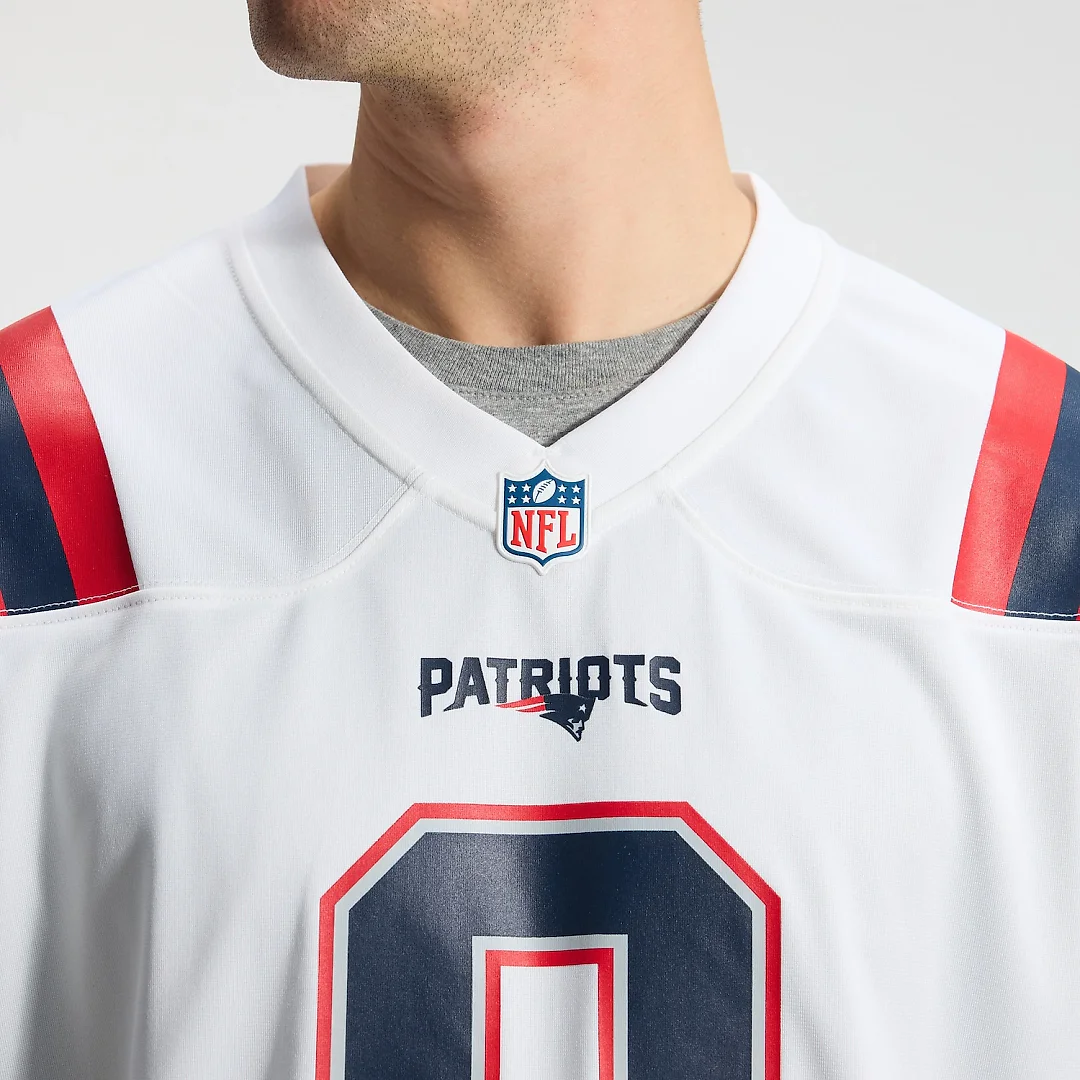 Zennovawear Christian Gonzalez New England Patriots Game Jersey - White