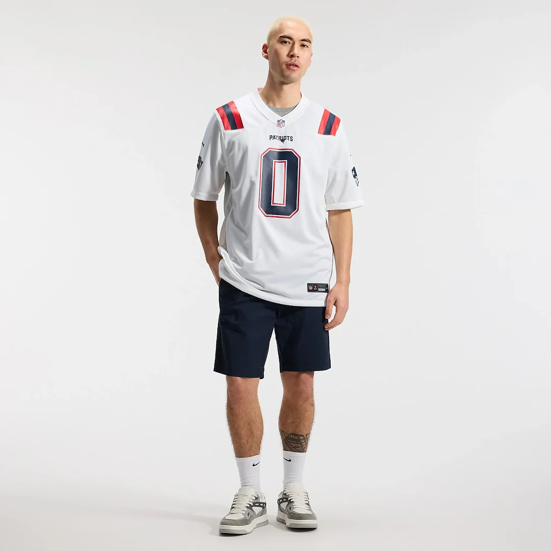 Zennovawear Christian Gonzalez New England Patriots Game Jersey - White