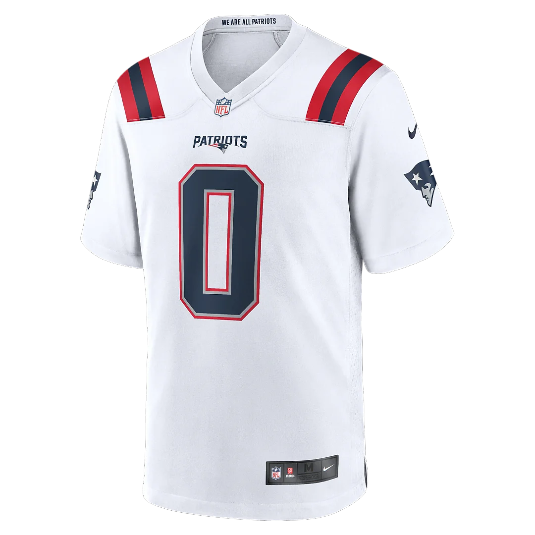 Zennovawear Christian Gonzalez New England Patriots Game Jersey - White