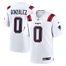 Zennovawear Christian Gonzalez New England Patriots Game Jersey - White