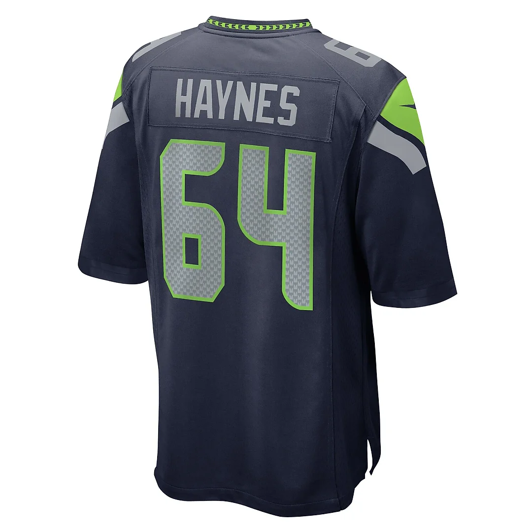 Zennovawear Christian Haynes Seattle Seahawks Game Jersey - College Navy