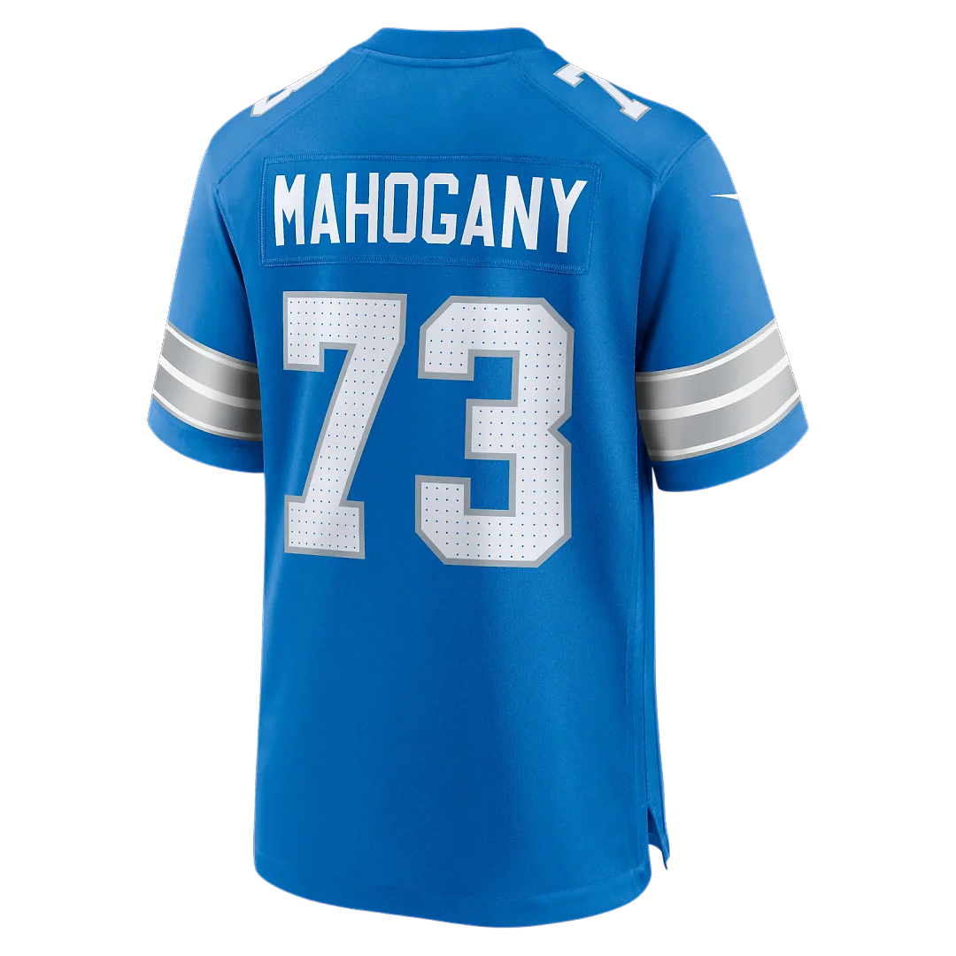Zennovawear Christian Mahogany Detroit Lions Team Game Jersey - Blue