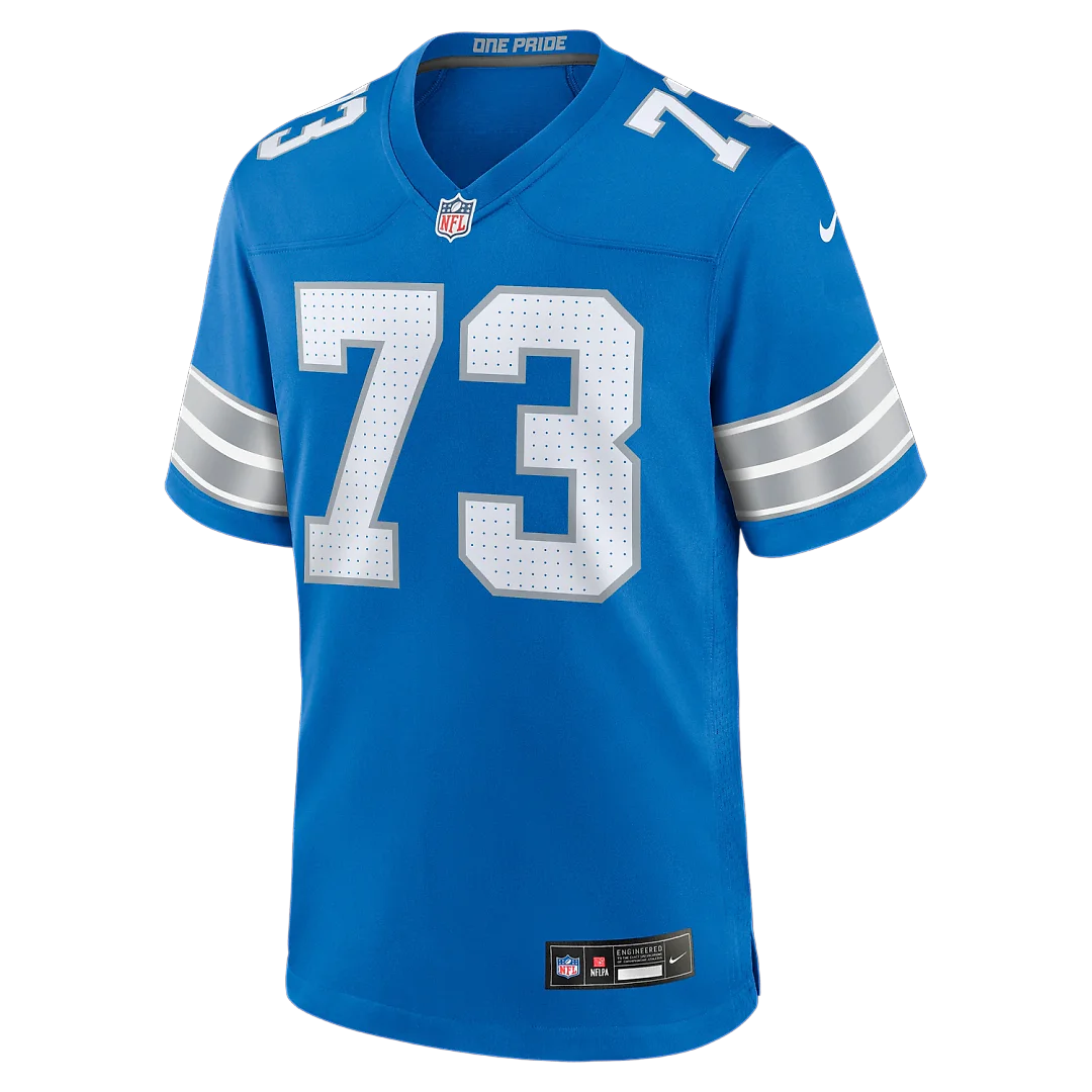 Zennovawear Christian Mahogany Detroit Lions Team Game Jersey - Blue
