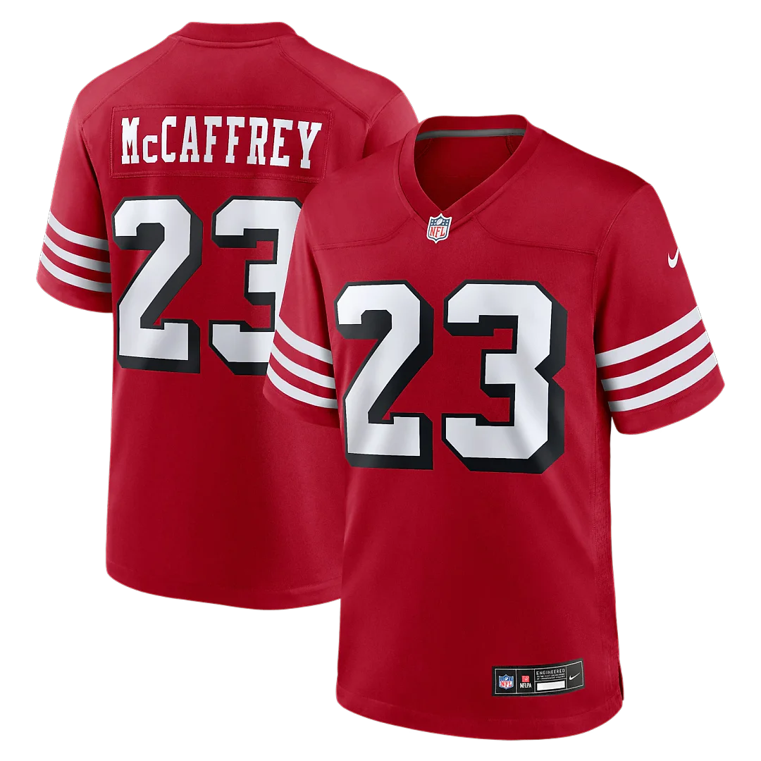 Zennovawear Christian McCaffrey San Francisco 49ers Alternate Game Player Jersey - Scarlet