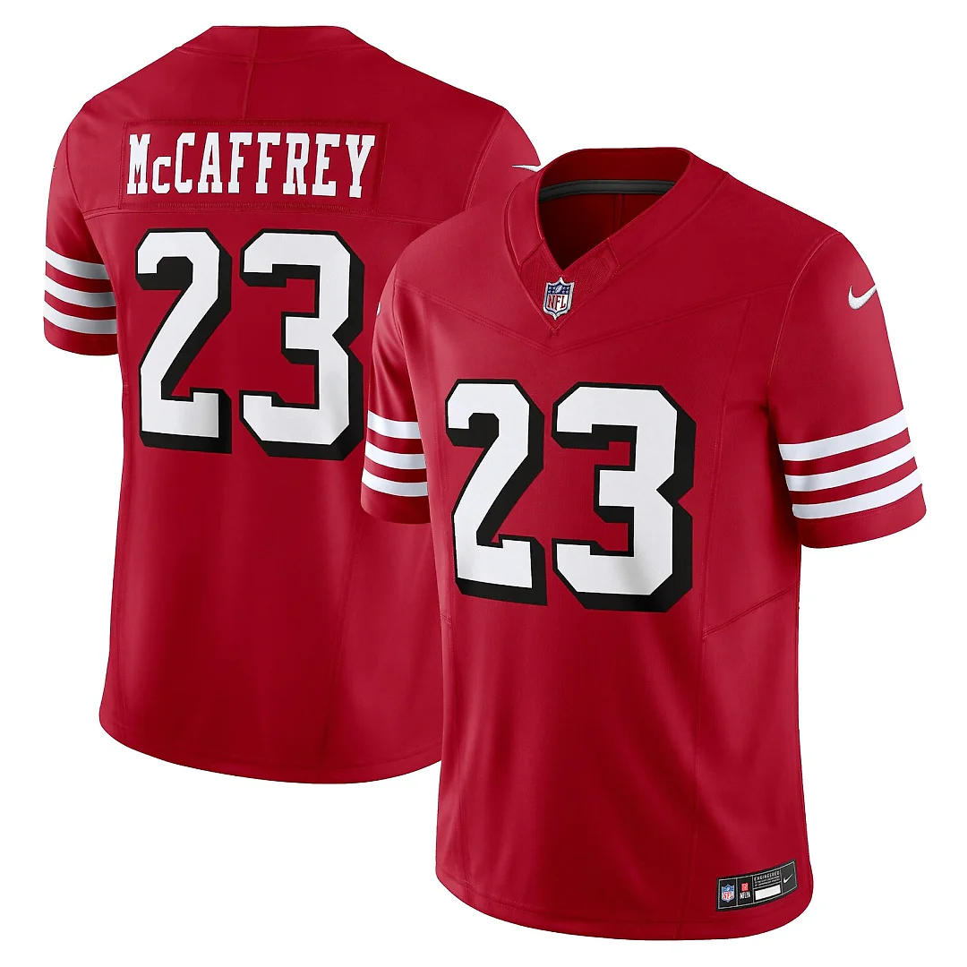 Zennovawear Christian McCaffrey San Francisco 49ers Vapor FUSE. Limited Jersey - Scarlet