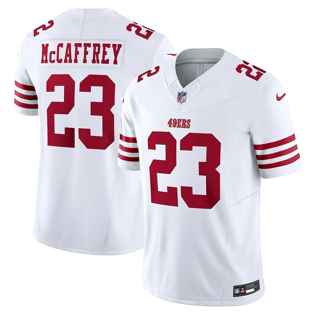 Zennovawear Christian McCaffrey San Francisco 49ers Vapor FUSE. Limited Jersey - White