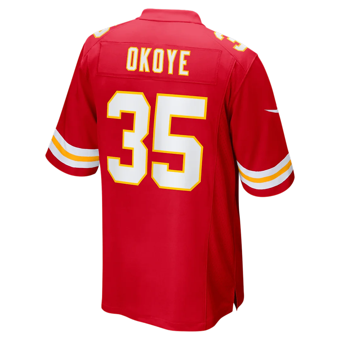 Zennovawear Christian Okoye Kansas City Chiefs Game Retired Player Jersey - Red