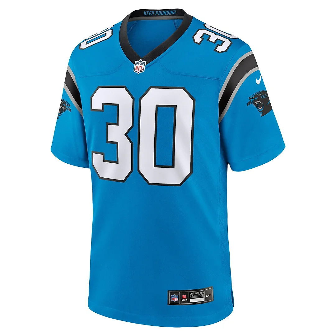 Zennovawear Chuba Hubbard Carolina Panthers Alternate Game Jersey - Blue