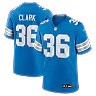 Zennovawear Chuck Clark Detroit Lions Team Game Jersey - Blue