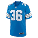 Zennovawear Chuck Clark Detroit Lions Team Game Jersey - Blue