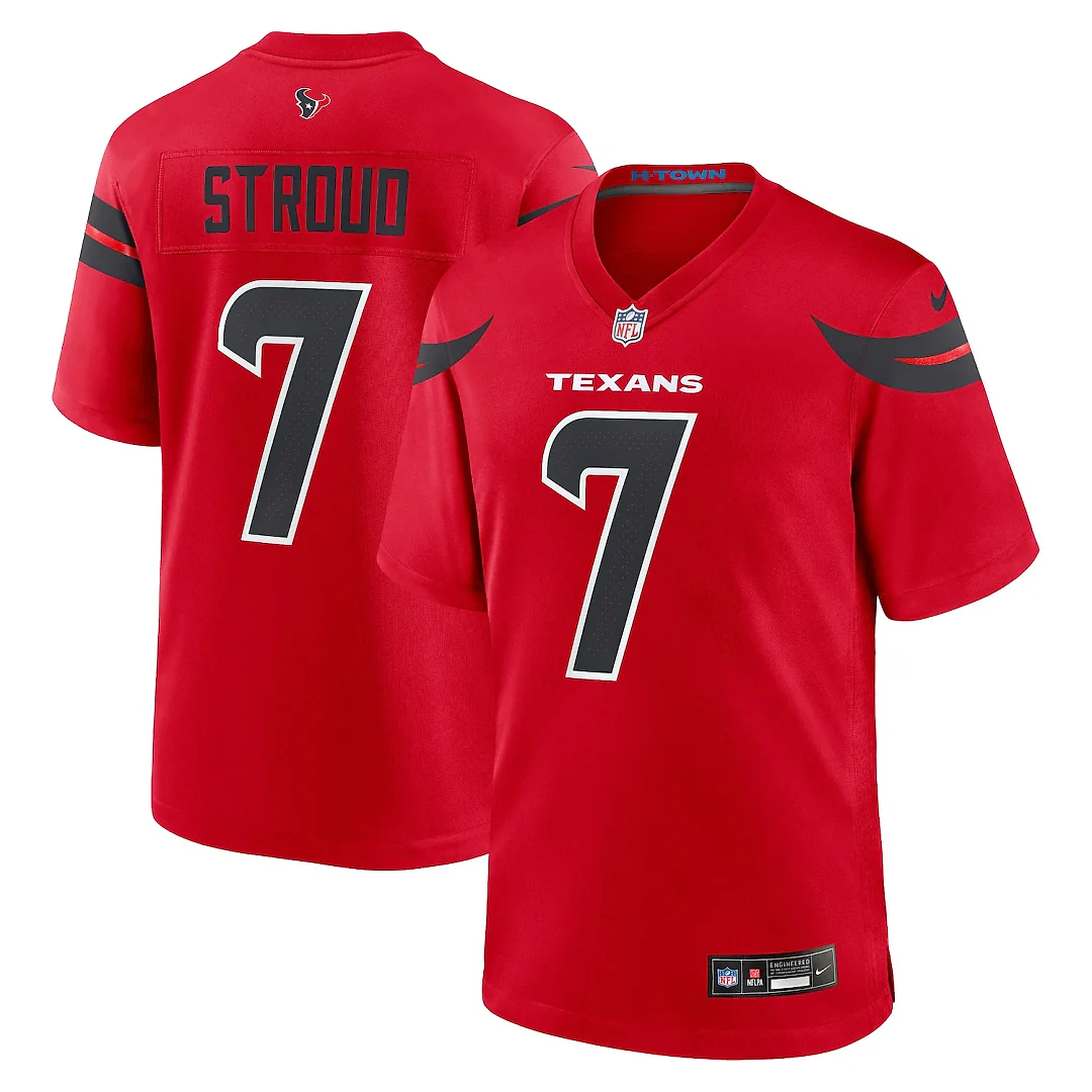 Zennovawear C.J. Stroud Houston Texans Alternate Game Jersey - Red