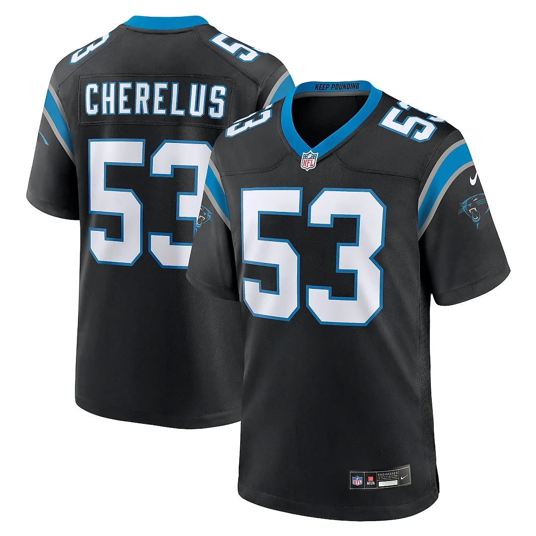 Zennovawear Claudin Cherelus Carolina Panthers Team Game Jersey - Black