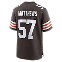 Zennovawear Clay Matthews Cleveland Browns Game Retired Player Jersey - Brown