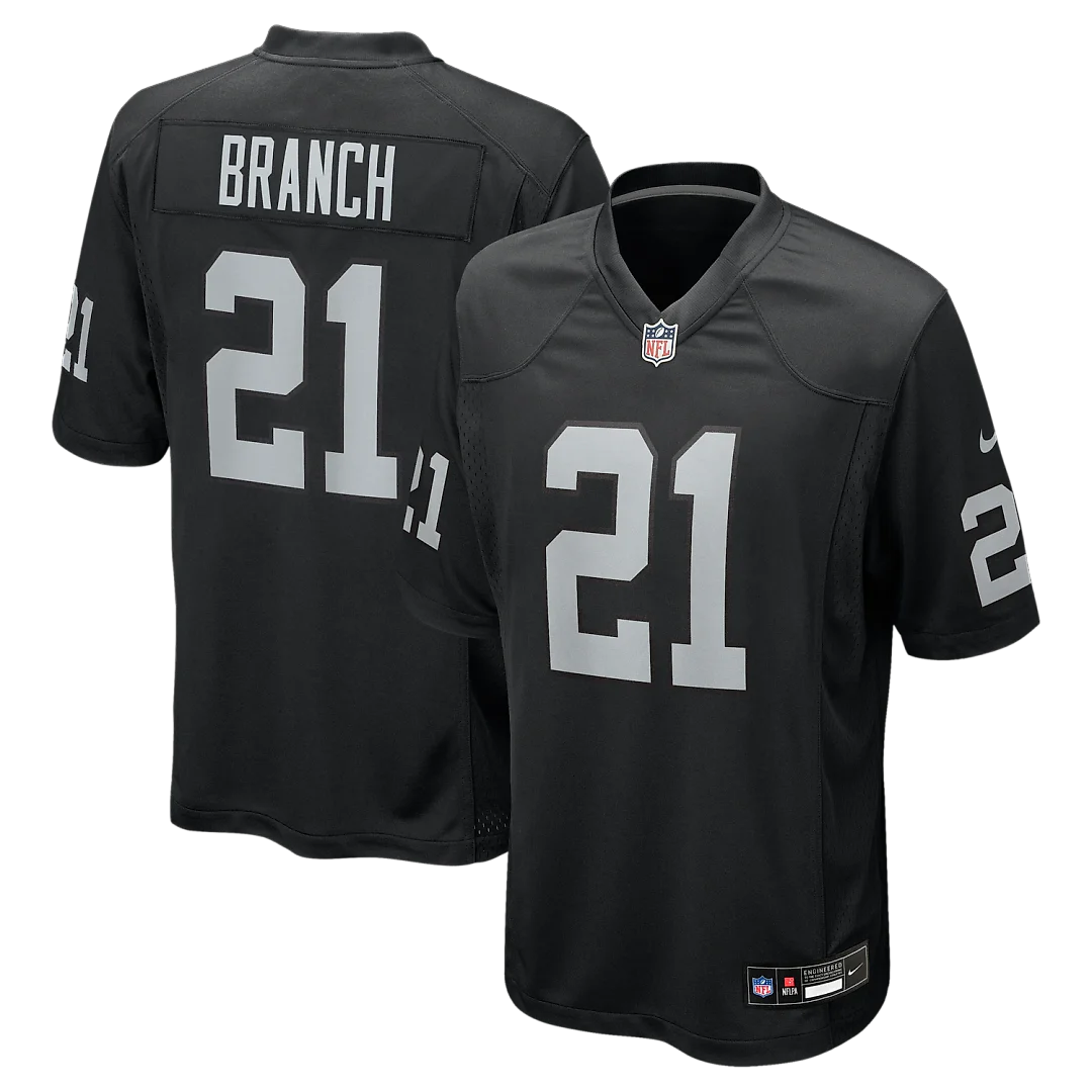 Zennovawear Cliff Branch Las Vegas Raiders Retired Player Game Jersey - Black