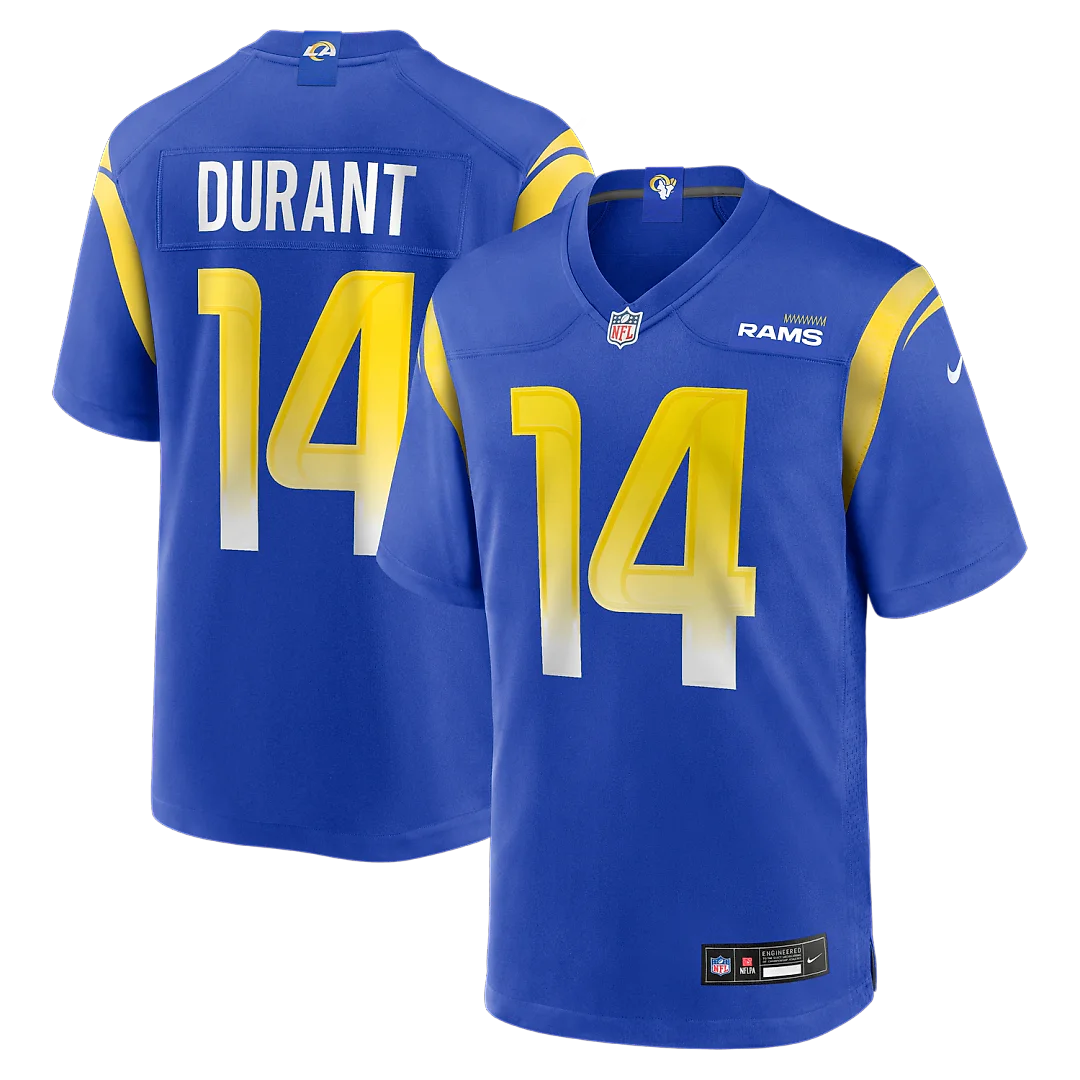 Zennovawear Cobie Durant Los Angeles Rams Game Player Jersey - Royal