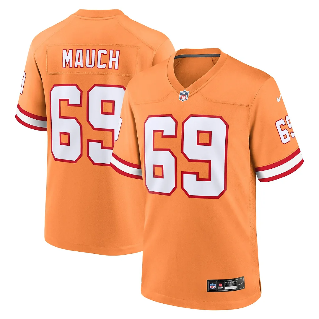 Zennovawear Cody Mauch Tampa Bay Buccaneers Alternate Game Jersey - Orange