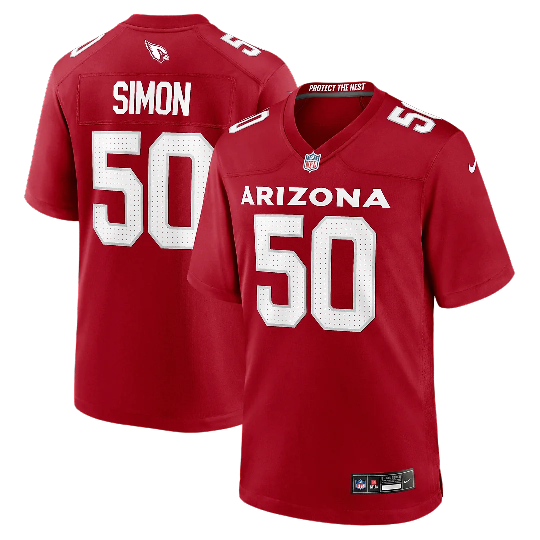 Zennovawear Cody Simon Arizona Cardinals Team Game Jersey - Cardinal