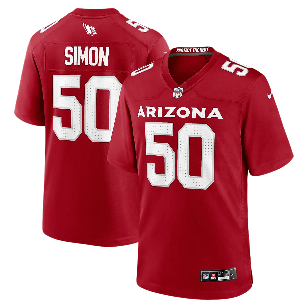 Zennovawear Cody Simon Arizona Cardinals Team Game Jersey - Cardinal