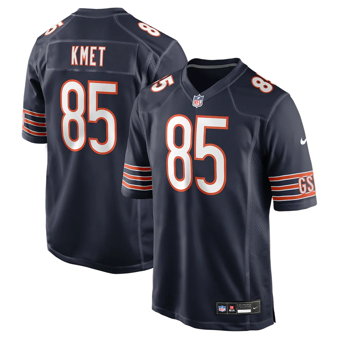 Zennovawear Cole Kmet Chicago Bears Player Game Jersey - Navy