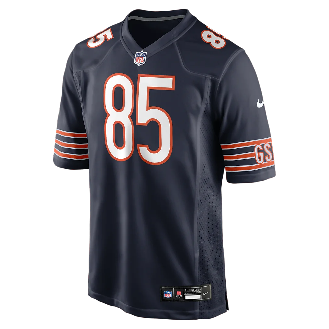 Zennovawear Cole Kmet Chicago Bears Player Game Jersey - Navy
