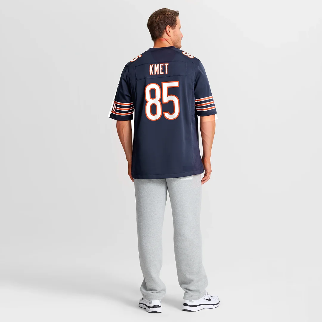 Zennovawear Cole Kmet Chicago Bears Player Game Jersey - Navy