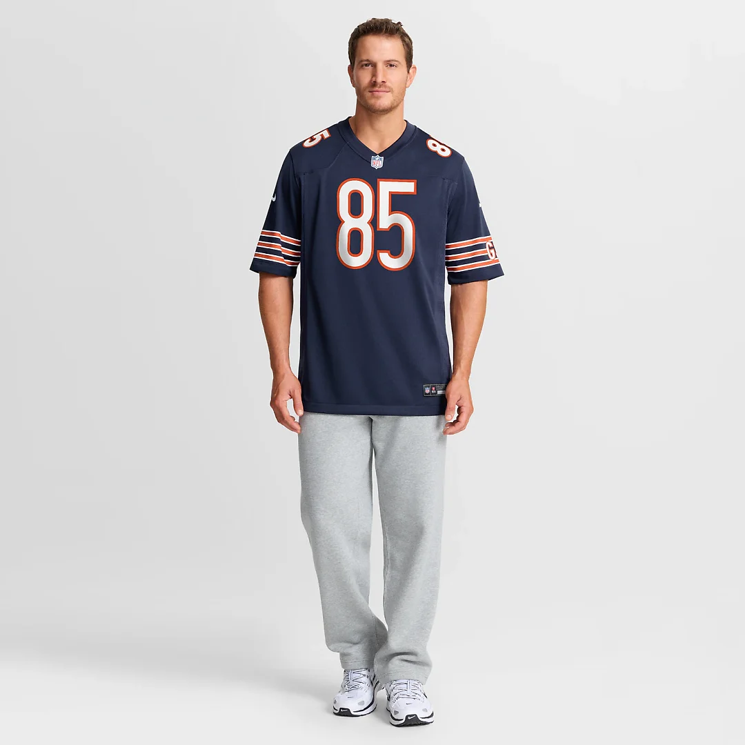 Zennovawear Cole Kmet Chicago Bears Player Game Jersey - Navy
