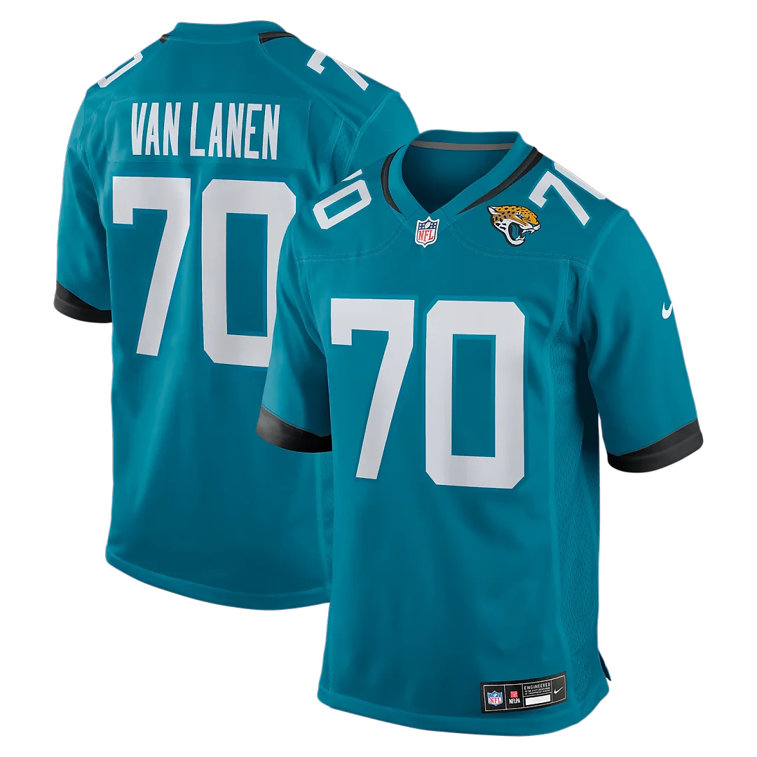 Zennovawear Cole Van Lanen Jacksonville Jaguars Game Player Jersey - Teal