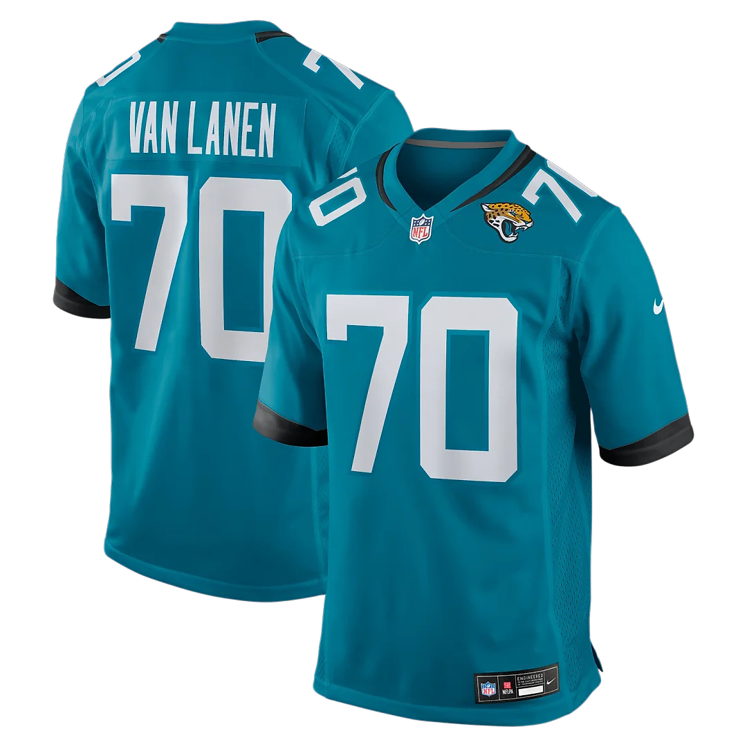 Zennovawear Cole Van Lanen Jacksonville Jaguars Game Player Jersey - Teal