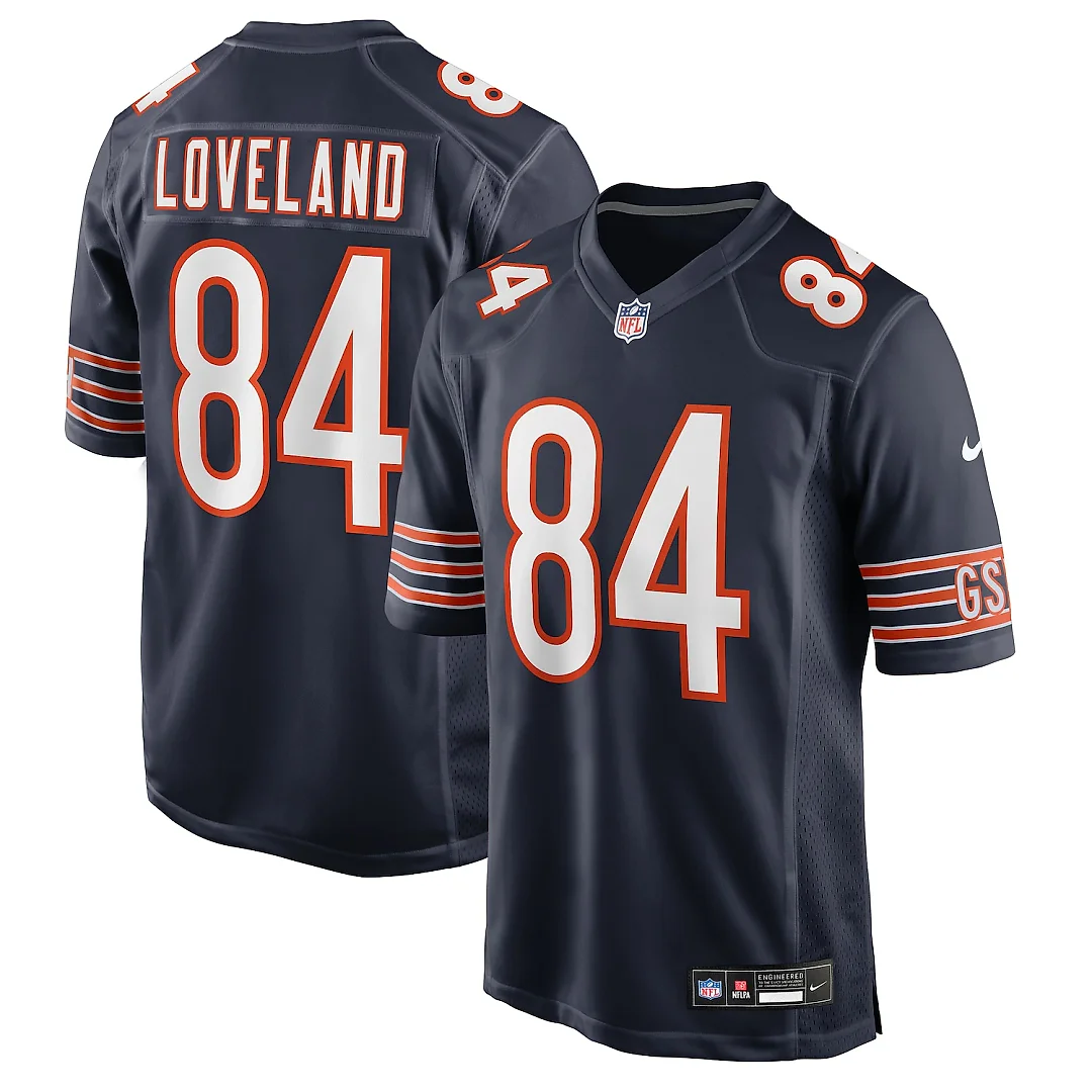 Zennovawear Colston Loveland Chicago Bears Team Game Jersey - Navy