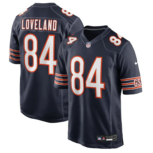 Zennovawear Colston Loveland Chicago Bears Team Game Jersey - Navy