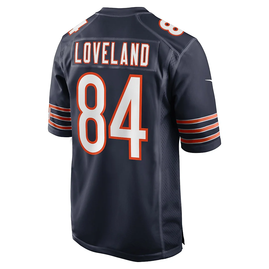Zennovawear Colston Loveland Chicago Bears Team Game Jersey - Navy