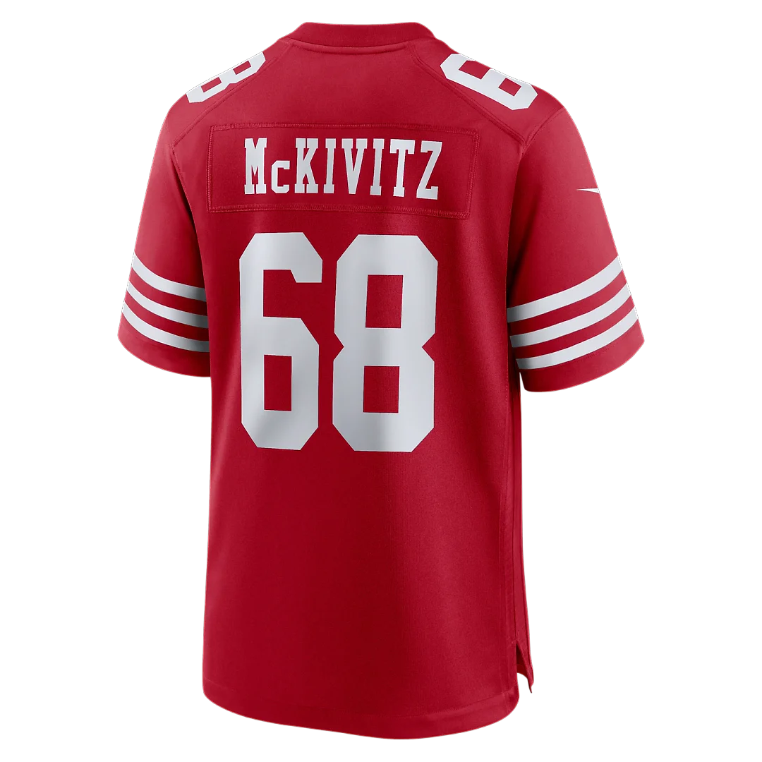 Zennovawear Colton McKivitz San Francisco 49ers Game Jersey - Scarlet