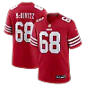 Zennovawear Colton McKivitz San Francisco 49ers Game Jersey - Scarlet