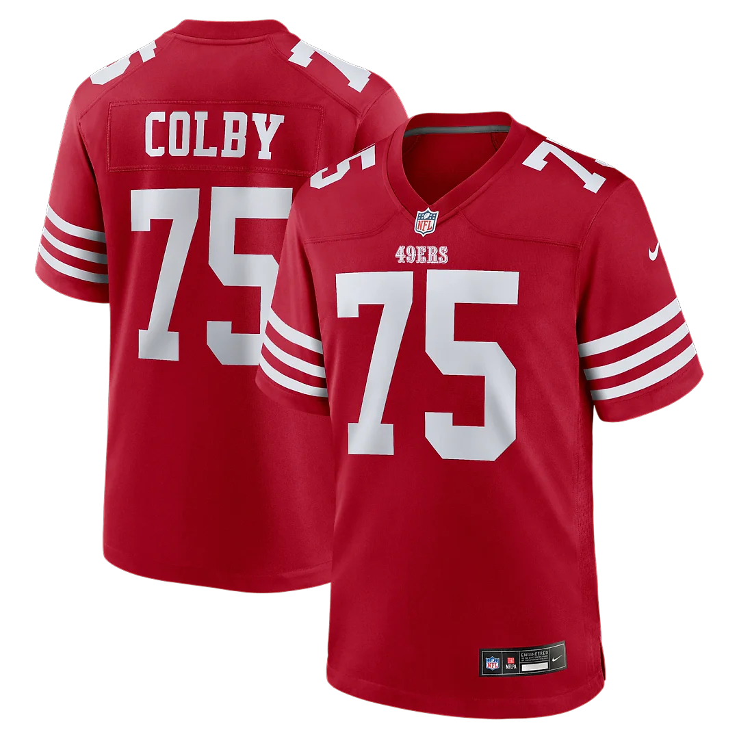 Zennovawear Connor Colby San Francisco 49ers Team Game Jersey - Scarlet