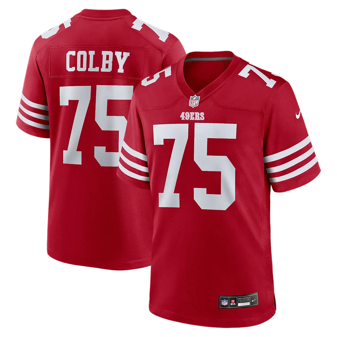 Zennovawear Connor Colby San Francisco 49ers Team Game Jersey - Scarlet